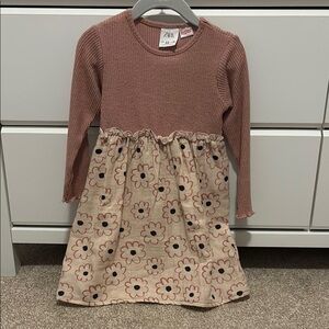 Zara Kids Floral Dress - Pink and Beige 2-3 year size